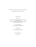 Challah and Its Performance of American Jewish Identity from the Mid-19th to Early 21st Century