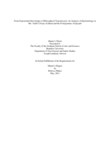 From Experiential Knowledge to Philosophical Transmission: An Analysis of Epistemology in Ibn ‘Arabī’s Fuṣūṣ al-ḥikam and the Prolegomena of Qayṣarī