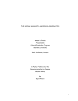 The Social Imaginary and Social Imagination