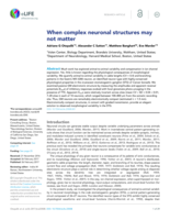 When complex neuronal structures may not matter.