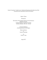 Genetic Counselors' Comfort Level, Attitudes & Experiences Providing Cancer Risk Assessment and Counseling for End-of-Life Patients