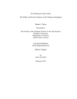The Nabataean Trade Nation: The Public and Private Cultures of the Nabataean Kingdom