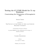 Testing the iC/CMB Model for X-ray Emission: Constraining the Orientation of Extragalactic Jets