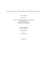 Impact of Political Culture on U.S-Russian Relations in the Beginning of the 21st Century