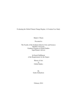 Evaluating the Global Climate Change Regime: A Croatian Case Study
