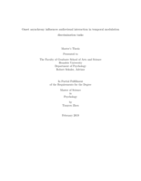 Onset asynchrony influences audio-visual interaction in temporal modulation discrimination tasks