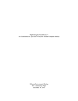 "Upholding the Good Justice": An Examination of Speculum Principum in Indo-European Society