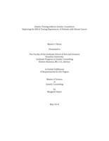 Genetic Testing without Genetic Counselors: Exploring the BRCA Testing Experiences of Patients with Breast Cancer