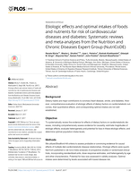 Etiologic effects and optimal intakes of foods and nutrients for risk of cardiovascular diseases and diabetes: Systematic reviews and meta-analyses from the Nutrition and Chronic Diseases Expert Group (NutriCoDE).