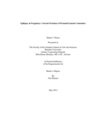 Epilepsy in Pregnancy: Current Practices of Prenatal Genetic Counselors