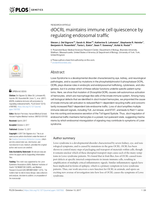 dOCRL maintains immune cell quiescence by regulating endosomal traffic.