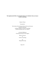 The Angelina Jolie Effect: Assessing the Impact of a Celebrity’s Story on Cancer Genetic Counseling