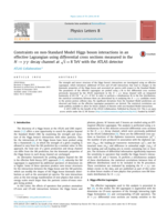Constraints on non-Standard Model Higgs boson interactions in an effective Lagrangian using differential cross sections measured in the H → γγ   decay channel √s=8 TeV at View the MathML source with the ATLAS detector
