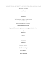 "Opportunity or adversity?": Chinese international students and activism in China