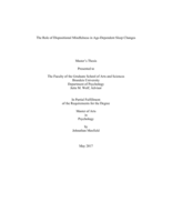 The Role of Dispositional Mindfulness in Age-Dependent Sleep Changes