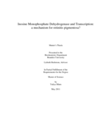 Inosine Monophosphate Dehydrogenase and Transcription: a mechanism for retinitis pigmentosa?