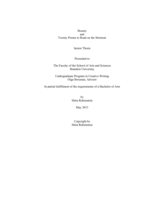 Bounty and Twenty Poems to Read on the Streetcar