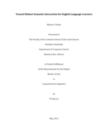 Toward robust semantic interaction for English language learners