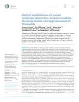 Distinct combinations of variant ionotropic glutamate receptors mediate thermosensation and hygrosensation in Drosophila.