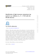 Identification of high transverse momentum top quarks in pp collisions at √s=8 TeV with ATLAS detector