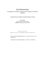 Vertex Pharmaceuticals: An Application of Modern Pharmaceutical Strategy & Valuation Methods