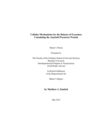 Cellular Mechanisms for the Release of Exosomes Containing the Amyloid Precursor Protein