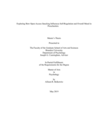 Exploring How Open-Access Snacking Influences Self-Regulation and Overall Mood in Preschoolers