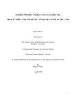 Smoke! Smoke! Smoke (That Cigarette): How TV Kept the Cigarette Industry Alive in the 1950s