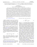 Search for Magnetic Monopoles in √s = 7TeV p p Collisions with the ATLAS Detector