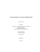 Structural Studies of a Cinchona Alkaloid Catalyst