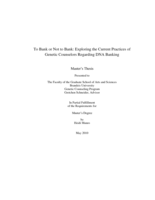 To Bank or Not to Bank: Exploring the Current Practices of Genetic Counselors Regarding DNA Banking