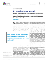 In numbers we trust?
