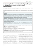 A screening pipeline for antiparasitic agents targeting cryptosporidium inosine monophosphate dehydrogenase.