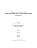 "Human Love in the Divine Plan": Sexual Agency among All-Girls Catholic School Graduates
