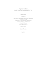 Forgotten Soldiers: Jewish Women and the American Civil War