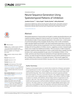 Neural Sequence Generation Using Spatiotemporal Patterns of Inhibition.