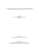 An Examination of the Multiple and Varied Uses of Arabic-Inspired Pseudo Calligraphy within Italian Religious and Secular Artwork from the 14th to 15th centuries