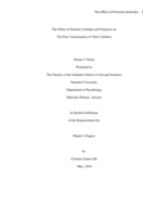 The Effect of Parental Attitudes and Practices on the Peer Victimization of their Children