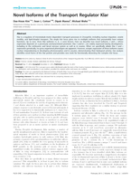 Novel isoforms of the transport regulator klar.