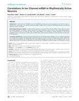 Correlations in ion channel mRNA in rhythmically active neurons.