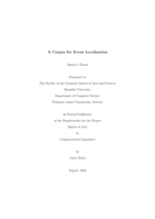 A Corpus for Event Localization