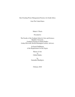 Best Fracking Waste Management Practices for South Africa  from The United States