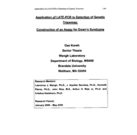 Application of LATE-PCR to Detection of Genetic Trisomies: Construction of an Assay for Down's Syndrome