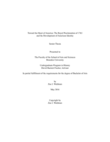 Toward the Heart of America: The Royal Proclamation of 1763 and the Development of American Identity