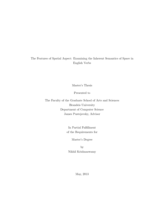 The Features of Spatial Aspect: Examining the Inherent Semantics of Space in English Verbs