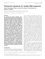 Fluorescent signatures for variable DNA sequences.