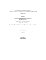 Recession and the Resurgent Entrepreneur; National-Level Effects of the Business Cycle on European Entrepreneurship