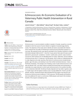 Echinococcosis: An Economic Evaluation of a Veterinary Public Health Intervention in Rural Canada.