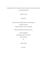 A Qualitative Study of Transgender Patients’ Perspectives on their Cancer Genetic Counseling Experiences