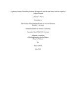 Exploring Genetic Counseling Students' Experiences with the Job Search and the Impact of Clinical Training